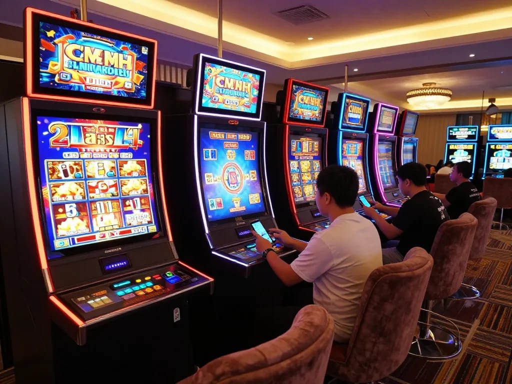 Experience the excitement of cm88 gaming with vibrant slot machines and engaging mobile apps in a cozy setup