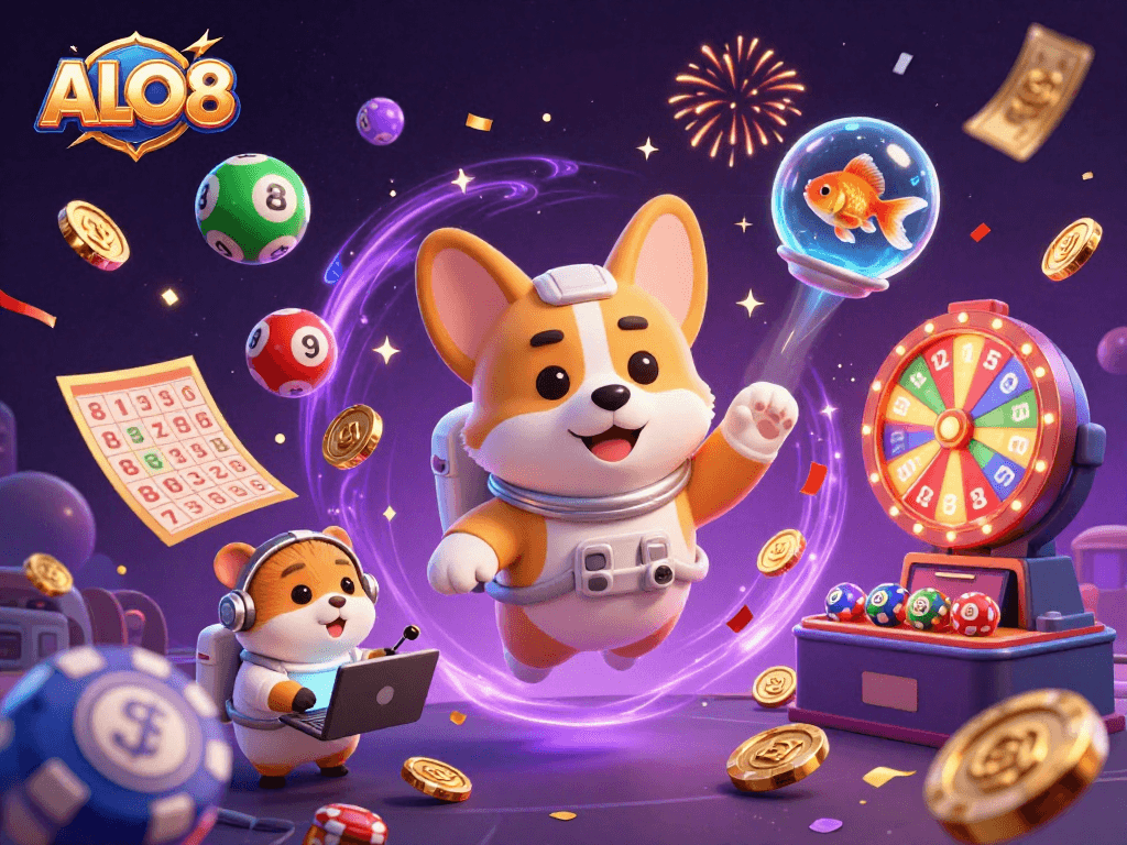 Experience thrilling gaming moments with ALO8's vibrant casino adventures featuring games and prizes.