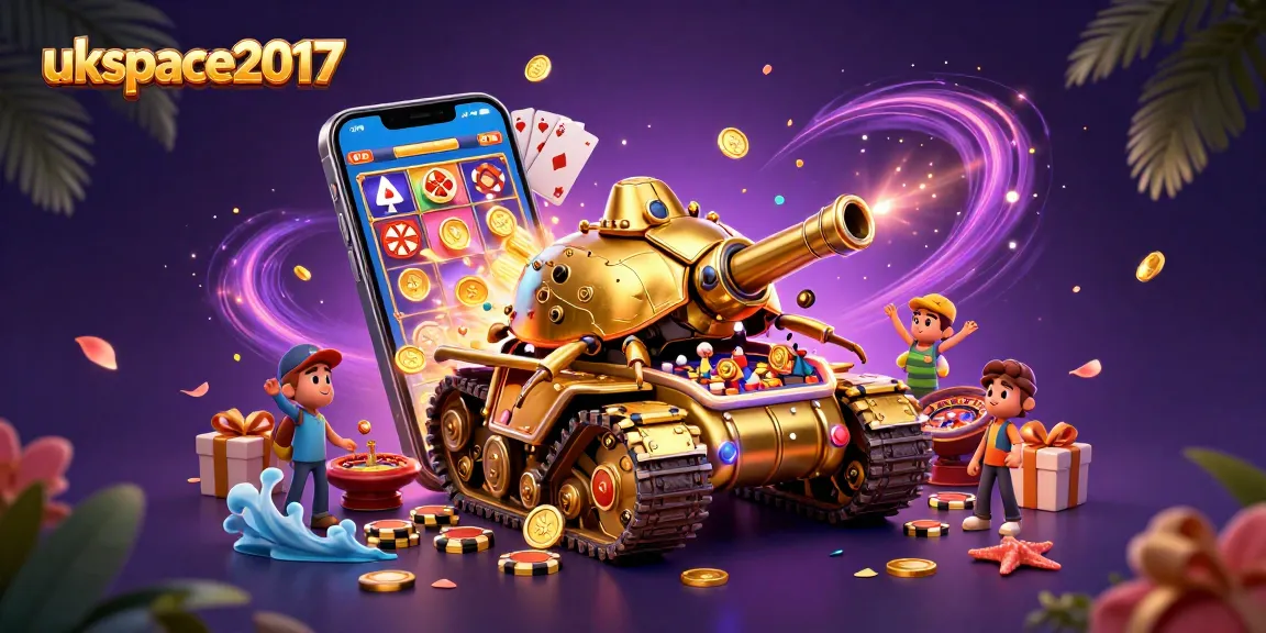 Engage in thrilling casino action at ukspace2017 with a unique 3D beetle tank casino illustration.
