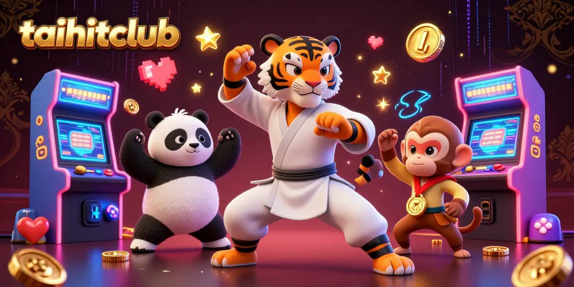 Play exciting games at taihitclub, featuring a vivid 3D casino scene with colorful animation elements.