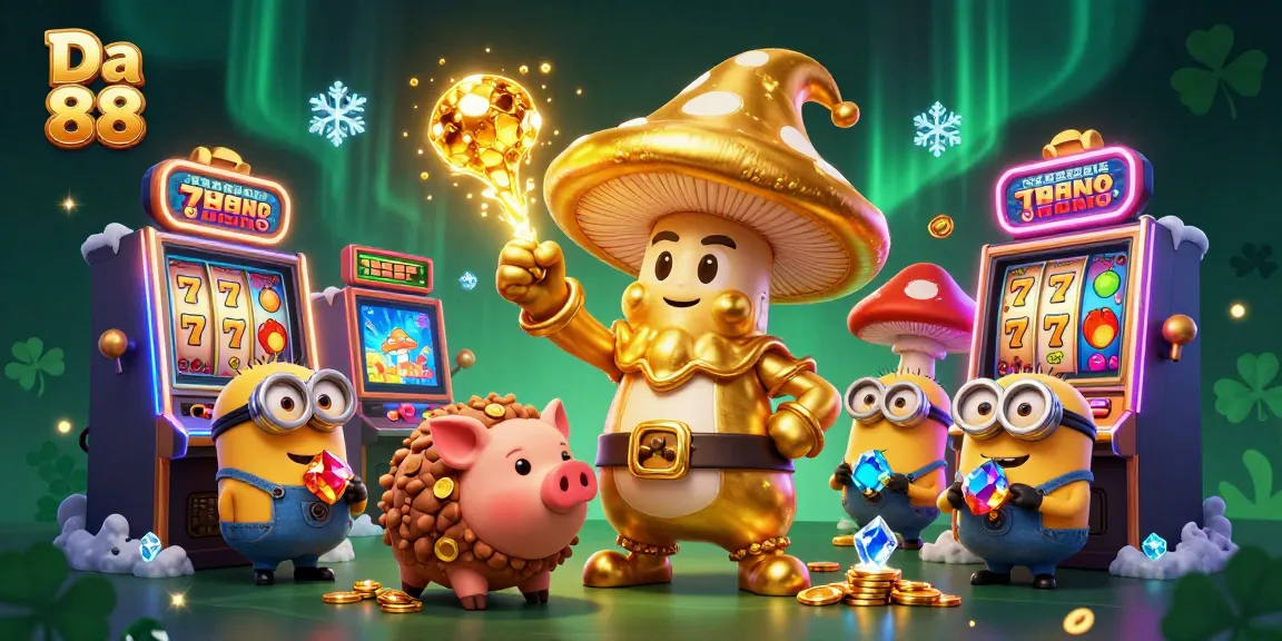 Enjoy engaging gameplay at Da 88 with a whimsical illustration of a magical casino scene.