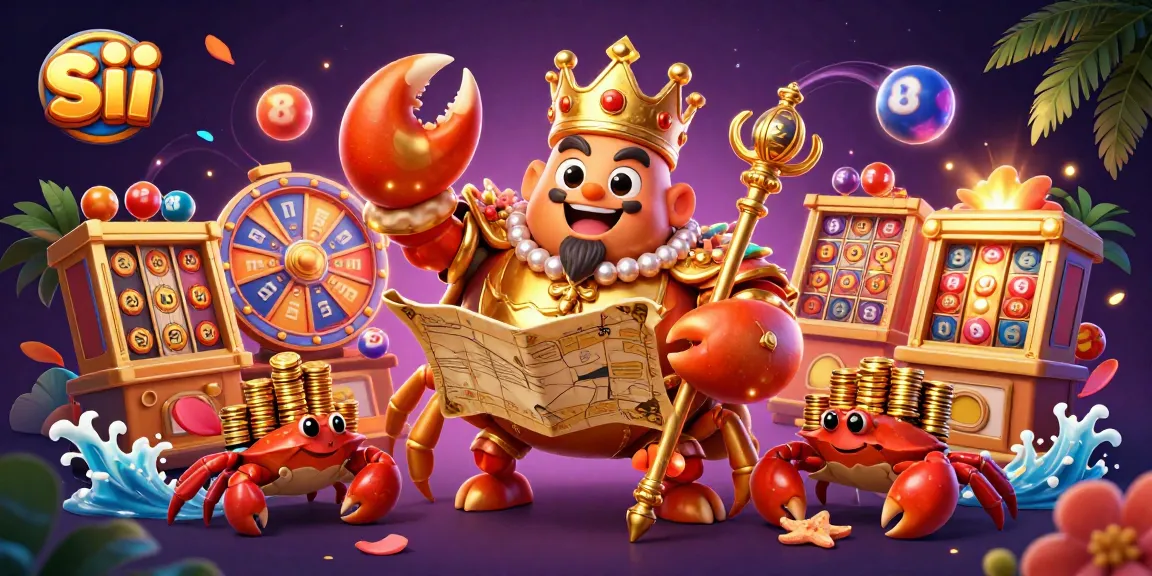 Engage with sii at vibrant new credit card casinos featuring colorful slots and playful crab characters.