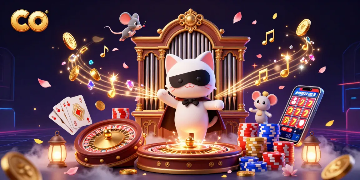 Experience fun at a co-themed casino with vibrant characters and engaging gameplay elements.