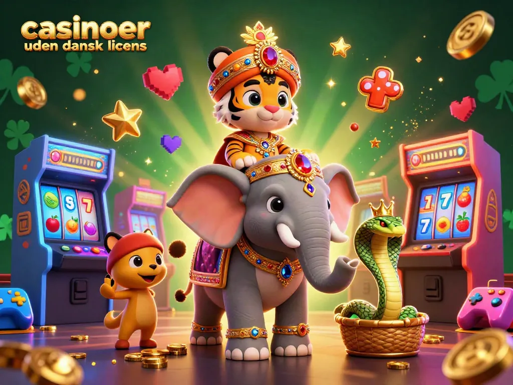 Engage with exciting gameplay at casinoer uden dansk licens featuring a vibrant 3D scene of game characters and elements.