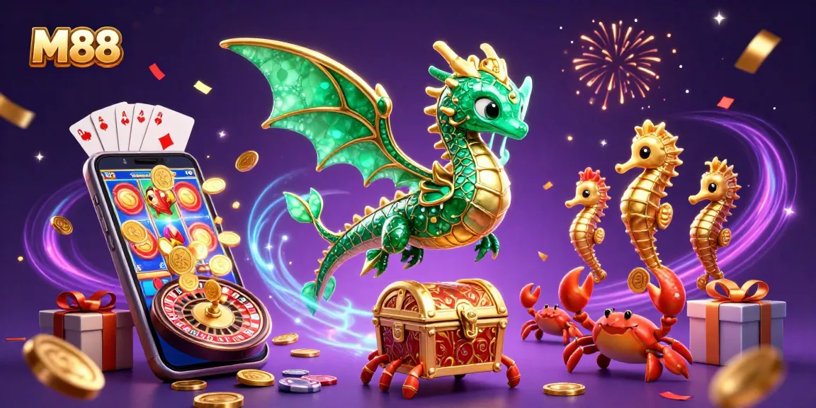 M88 transforms the betting experience with lively 3D character action and dynamic casino elements like slots and poker.