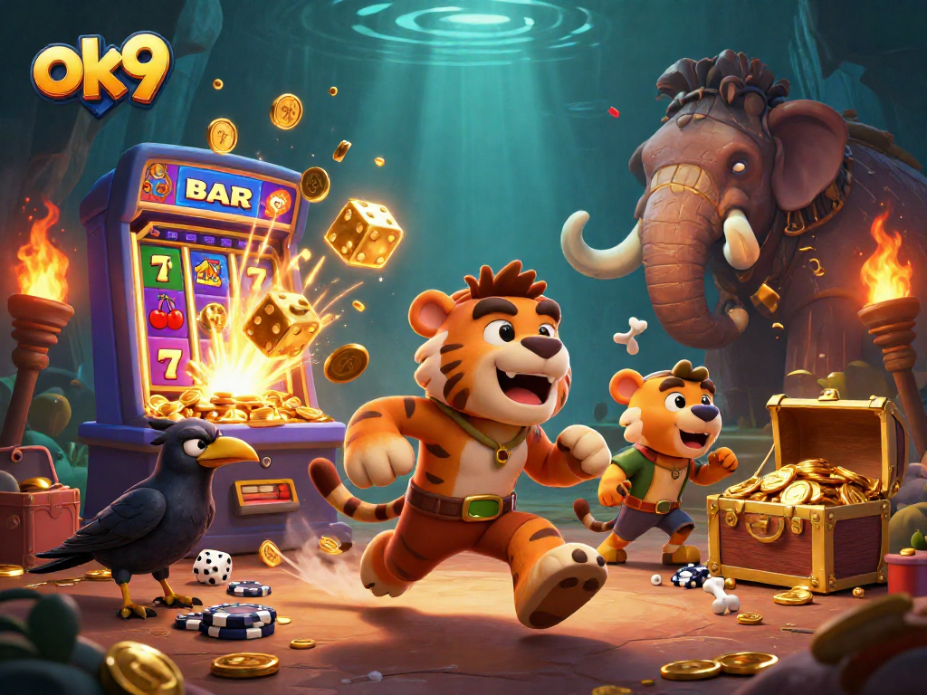 Experience ok9's thrilling slots as cartoon characters ignite excitement in a vibrant gaming world.
