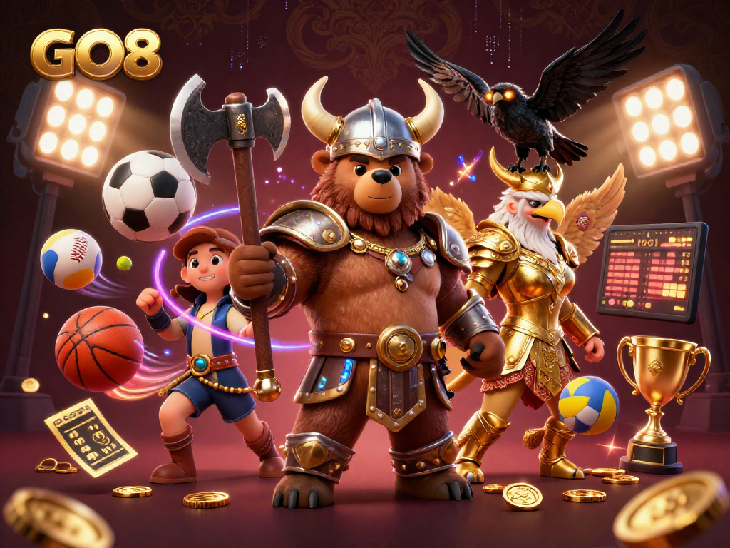Experience exhilarating gaming adventures with GO8's vibrant online casino platform featuring dynamic sports elements.