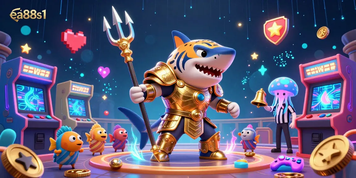 Engage in thrilling games at ea88s1, featuring colorful 3D characters and vibrant casino elements.