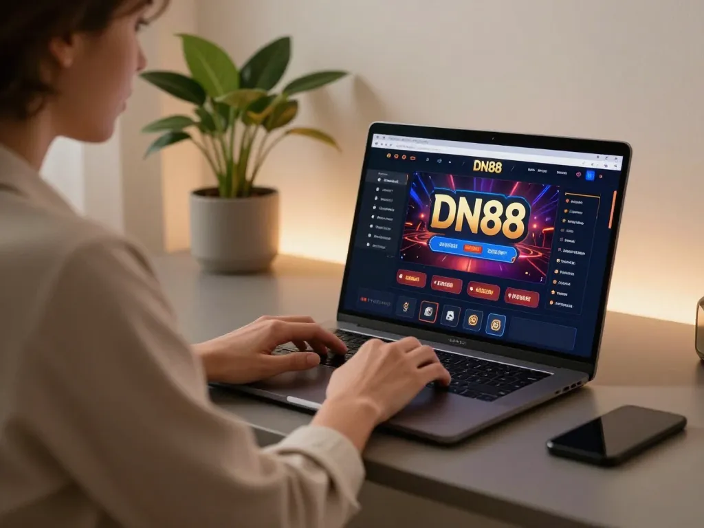 Engaging with DN88 đăng nhập for a strategic online gaming experience at home.