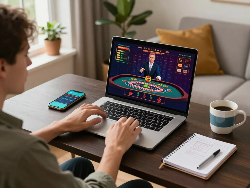 Engaging FABET online gaming session with player betting on live roulette from home