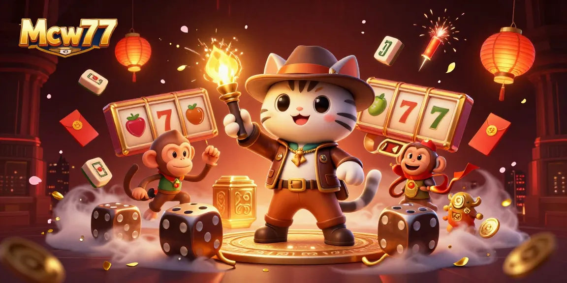 Engage with Mcw77’s thrilling games in this vibrant casino adventure illustration.