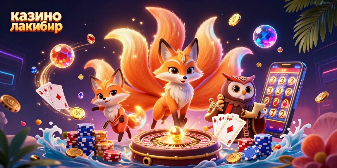 Experience thrilling moments at казино лакибир with colorful spirit characters celebrating gaming excitement.