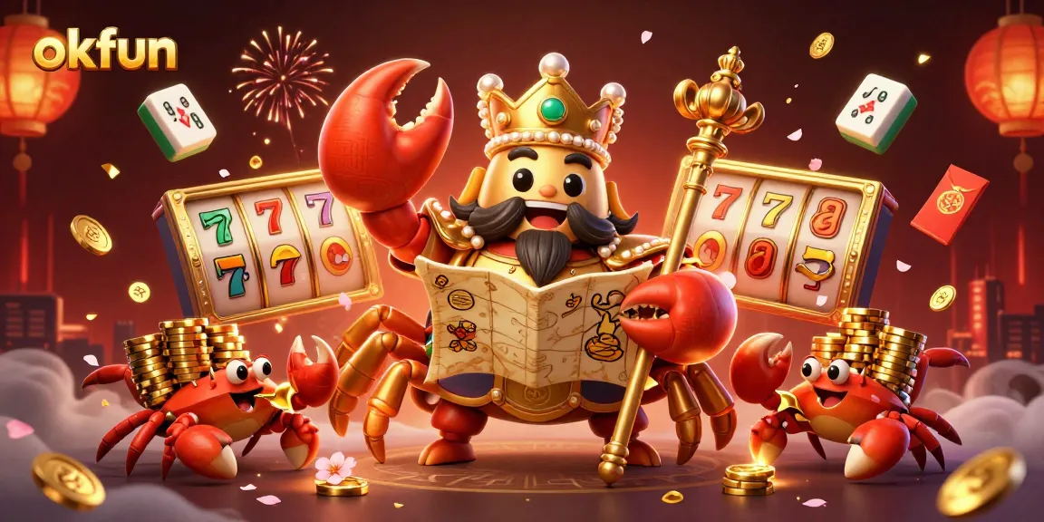 Engage in thrilling play at okfun with dynamic slot reels and vibrant casino elements.