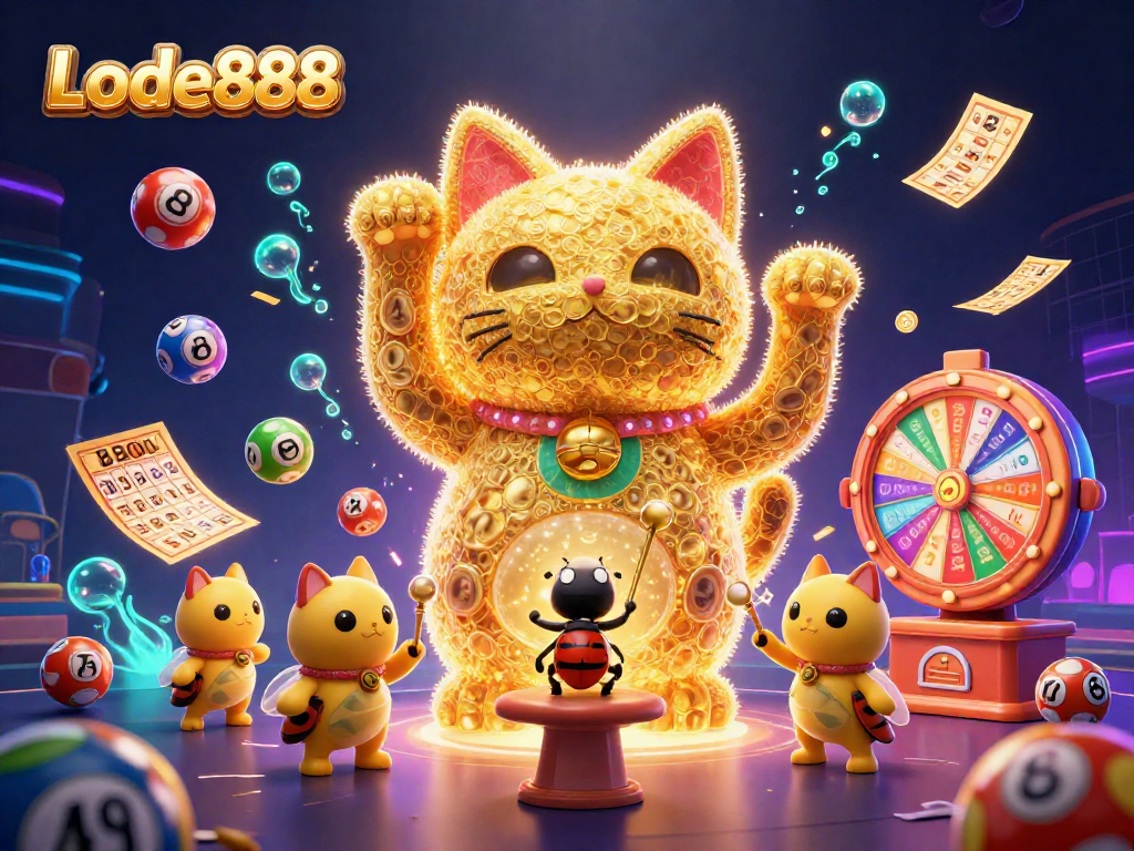 Experience thrilling gameplay at Lode888 with captivating casino visuals featuring lucky elements and vibrant colors.