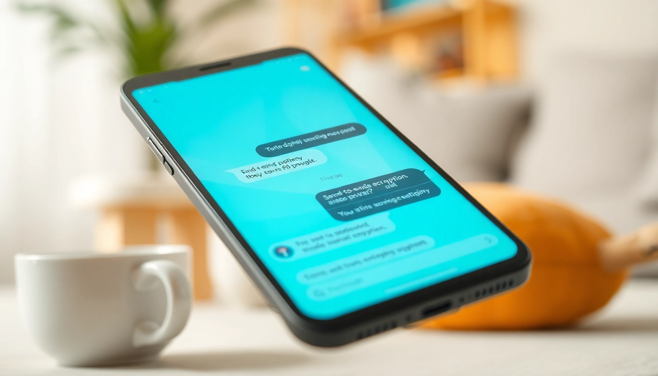 Potato messaging app interface on a smartphone screen with cozy setting