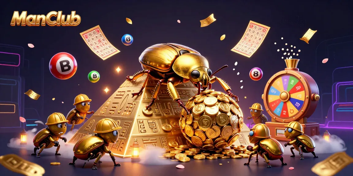 Experience exhilarating gaming at ManClub with vibrant casino-themed imagery and dynamic elements.
