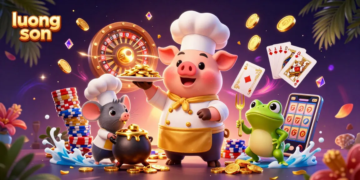 Winning strategies on luong son with vibrant casino characters and gold elements.