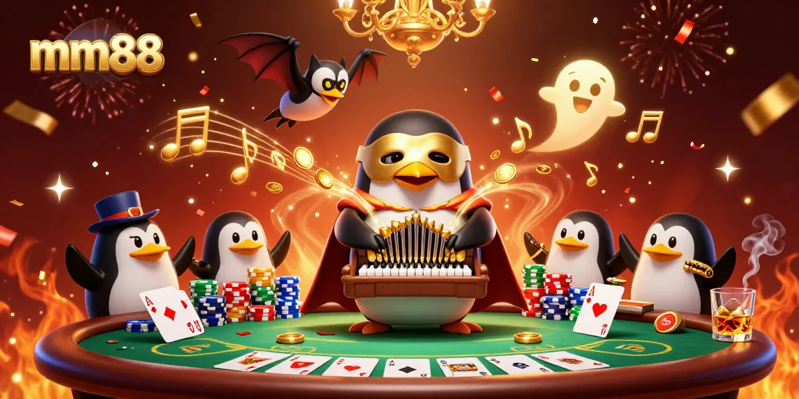 mm88 offers engaging casino experiences with a dynamic 3D illustration of gambling excitement.