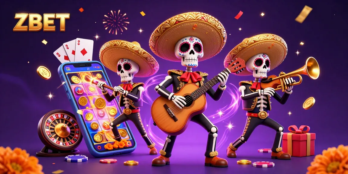 ZBET players enjoying colorful slots and festive mariachi vibes through exciting gameplay