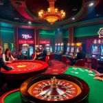 Players enjoying thrilling games at 789win's luxurious casino setting.