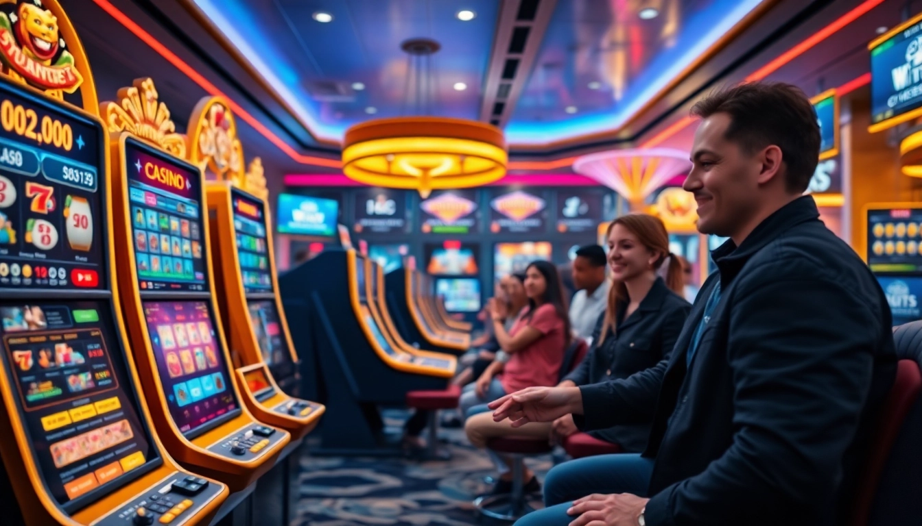Experience the excitement of MMOO's online gambling platform with vibrant gaming interfaces.