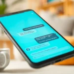 Potato messaging app interface on a smartphone screen with cozy setting