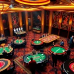 Players enjoying poker and roulette at S666hn.com, showcasing luxury gaming ambiance.