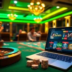Tải sunwin for an exciting gaming experience at a luxurious online casino, featuring cards and roulette.