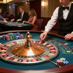 Experience the excitement of betting at XO88 with vibrant roulette action at an upscale casino.