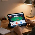 Engaging gameplay on the Sunwin app in a cozy home setting, highlighting responsible gaming