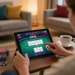 Experience online gambling excitement with XOCDIA88 while enjoying a cozy home setup.