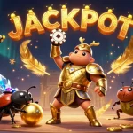 Experience thrilling action with 789bet as a champion beetle holds a poker chip high amidst vibrant casino elements.
