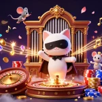 Experience fun at a co-themed casino with vibrant characters and engaging gameplay elements.