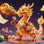 Engage in thrilling lottery action at hu, featuring a golden dragon and vibrant game elements.
