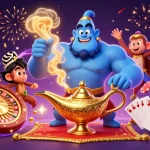 SC88 showcases thrilling casino entertainment with a vibrant genie, magical elements, and dynamic gaming components.