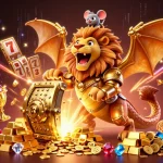 Experience excitement at casinos with bonus buys featuring thrilling slots and treasure in a vibrant scene.