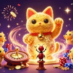 Experience the fun at onbet. com with a vibrant casino-themed illustration featuring a lucky cat and dynamic gaming elements.