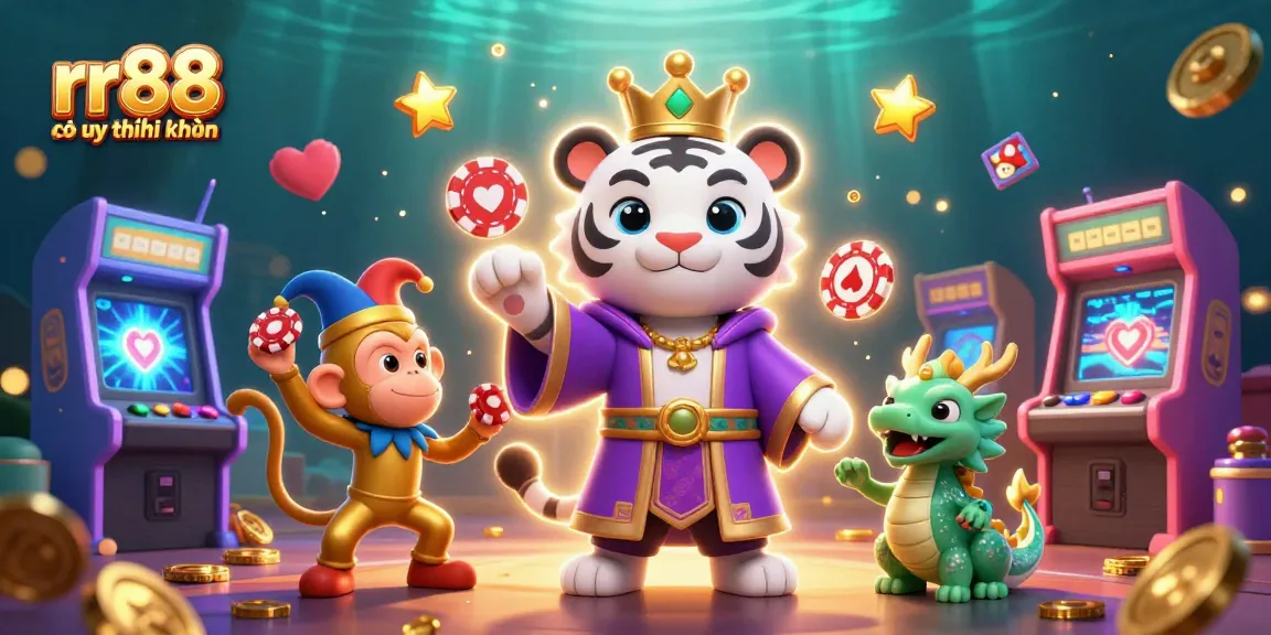 Experience the vibrant scene showcasing rr88 có uy tín không with lively characters and dynamic gaming elements.