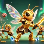 Experience the thrill of winning at 84WIN with vibrant casino action featuring a majestic golden hornet samurai.