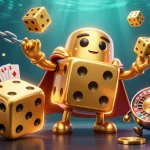 Win big with 23win app in this vibrant casino experience illustration packed with action.