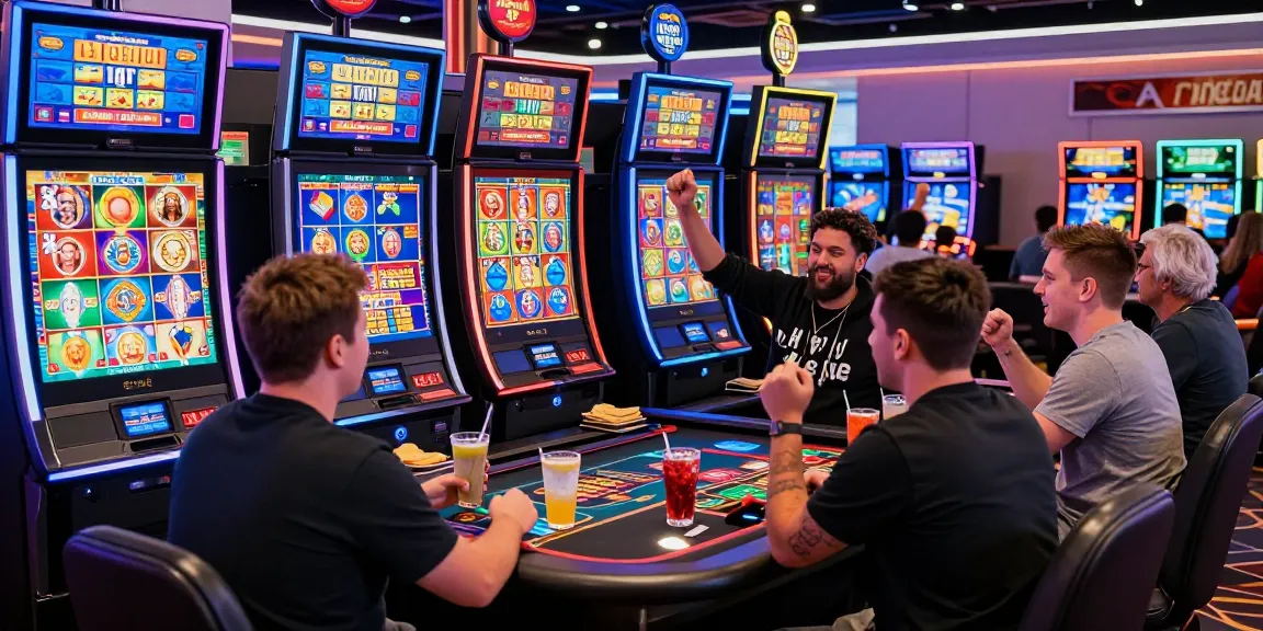 Engaged UK players at a credit card casino gaming table, experiencing excitement with slots and bonuses from https://euf.co.uk.