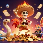 Experience exciting gaming with gg88 as the animated casino scene bursts with vibrant colors and rewards.
