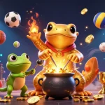 Experience thrilling gameplay at jbo with a vibrant scene of gold coins and dynamic sports elements.
