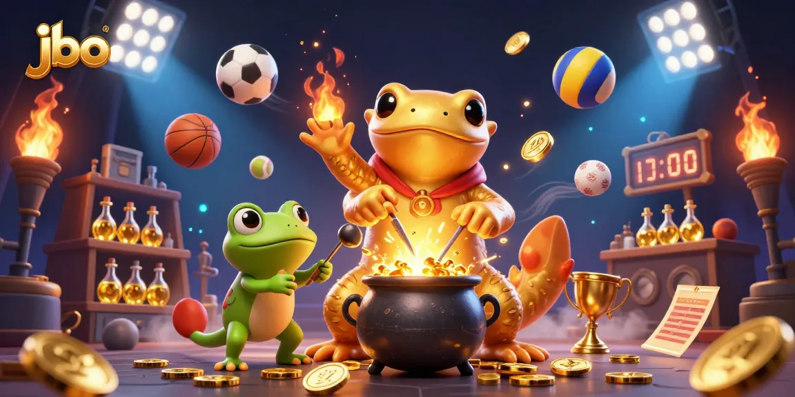 Experience thrilling gameplay at jbo with a vibrant scene of gold coins and dynamic sports elements.