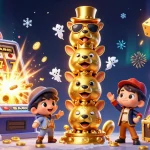 Experience the thrill of Vin777 with vibrant jackpot scenes and dynamic casino game elements.
