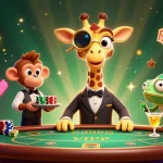 Experience thrilling casino games at 9BET with vibrant characters and dynamic gaming scenes.