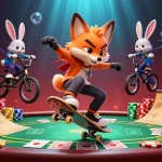 Engage on trang chủ rr88 with a vibrant 3D representation of gambling fun featuring charismatic cartoon characters.
