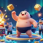 Experience the vibrant games of nhà cái S8 through colorful casino-themed illustration.