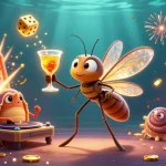 Engage in casino excitement at казино лакибир with a vibrant 3D illustration featuring unique characters and elements.