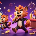Experience thrilling gaming at 33WIN with a vibrant casino atmosphere featuring hyenas and exciting games.